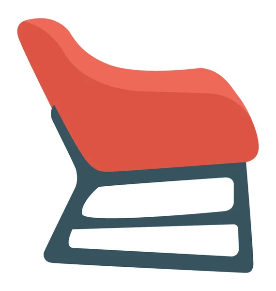 Chaise Icône Couleur Plate — Image vectorielle