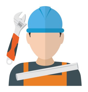 Bir adam araçları, işçi 