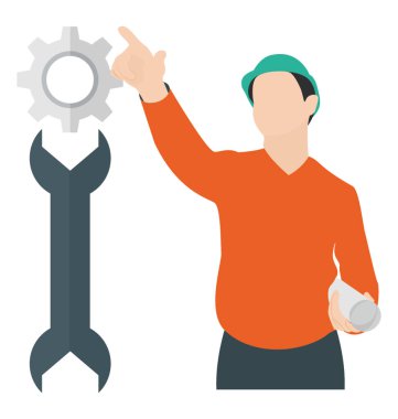 Kontrol ve denge işçi faaliyetlerinin inşaat müdürüyle 