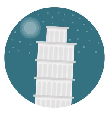 Ünlü leaning tower İtalya, pisa Kulesi 