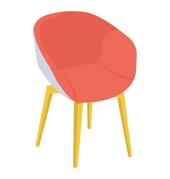 椅子扁平彩色图标 — 图库矢量图片
