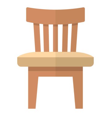 Üzerine oturmak için tahtadan yapılmış bir yemek sandalyesi