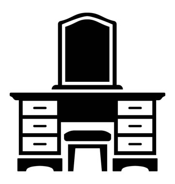 Bir tablo ayna o tuvalet masası simgesini göstermek olması 