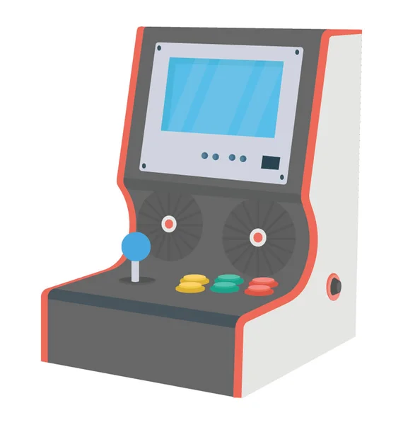 Juego Arcade Joystick Con Joystick — Vector de stock