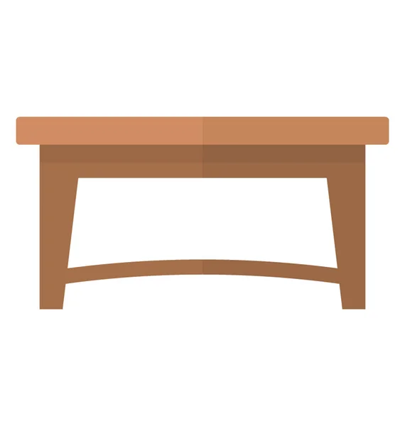 Plochý Stůl Restauraci Domácnost — Stockový vektor