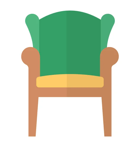 Üzerine Oturmak Için Tahtadan Yapılmış Bir Yemek Sandalyesi — Stok Vektör