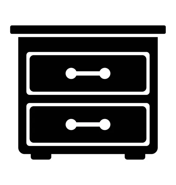 Table Chevet Ayant Deux Portions Pour Mettre Des Accessoires — Image vectorielle