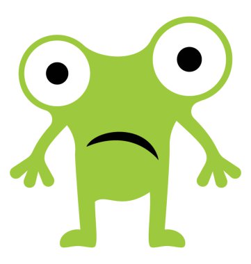 Canavar düz renkli simge 