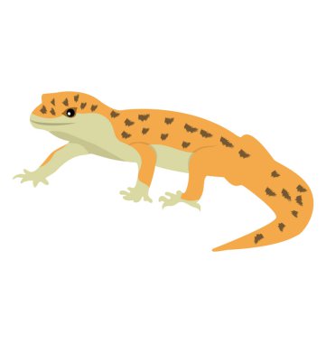 Beyaz arka plan üzerinde Squamata kertenkele bir düz simgesi tasarım 