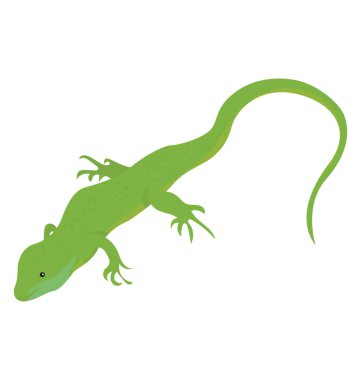 Bir kertenkele bir düz simgesi tasarım 