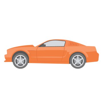 spor araba düz vektör simgesi