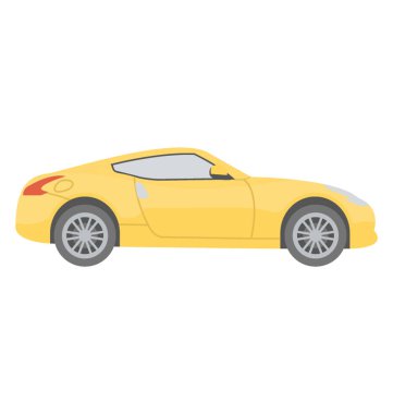 spor araba düz vektör simgesi