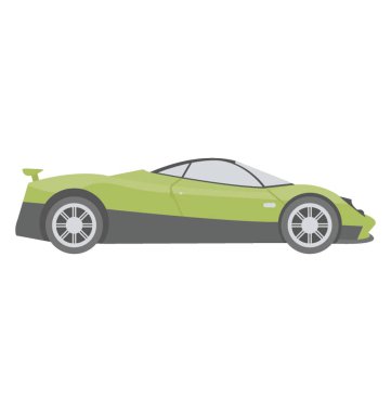 spor araba düz vektör simgesi
