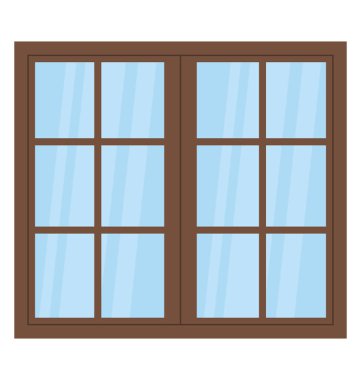 Tahta ve cam daire pencere