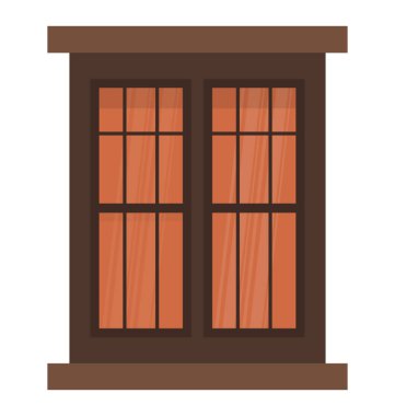 Düz simge vektör bir cam pencere