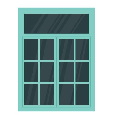 Modern iç pencere çerçevesi düz simgesi 