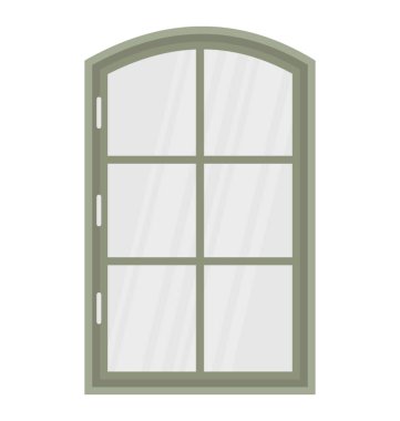 Pencere dış düz simge görüntüsünü beyaz arka plan üzerinde 