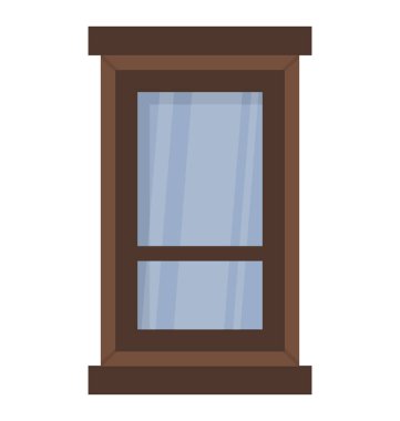 Mimari tasarım ahşap pencere açık veya dış görünümü 