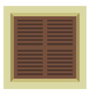 Tahta ve cam daire pencere