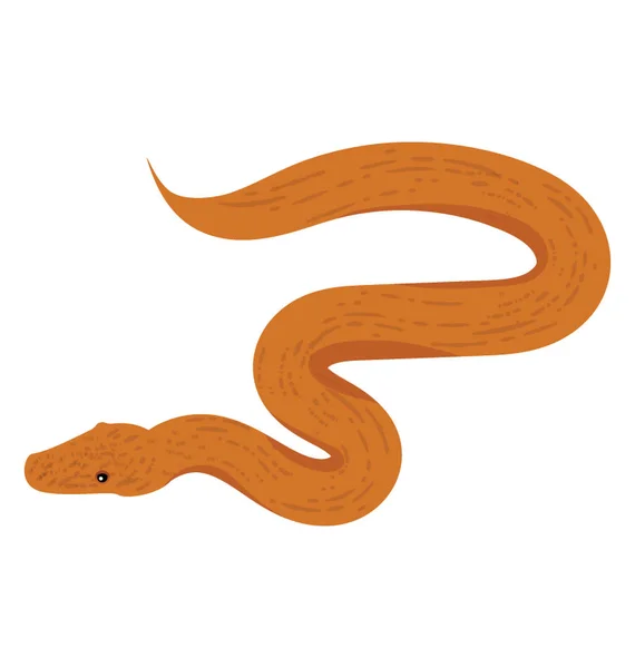 Vector Icono Plano Serpiente Aislada — Archivo Imágenes Vectoriales