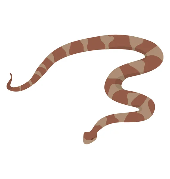 Vecteur Icône Plat Serpent Isolé — Image vectorielle