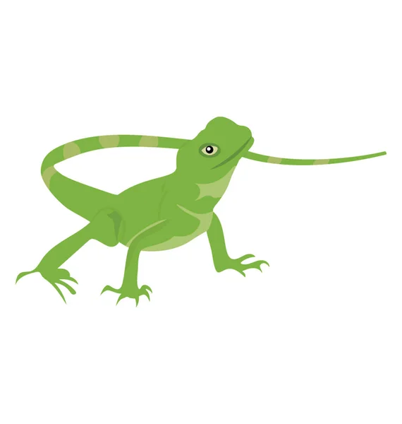 Icono Plano Lagarto — Vector de stock