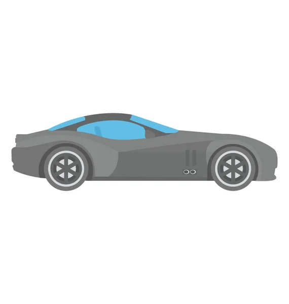 Плоская Икона Спортивного Автомобиля — стоковый вектор