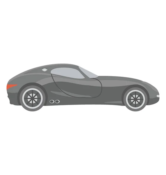 Deporte Coche Plano Icono Color — Vector de stock