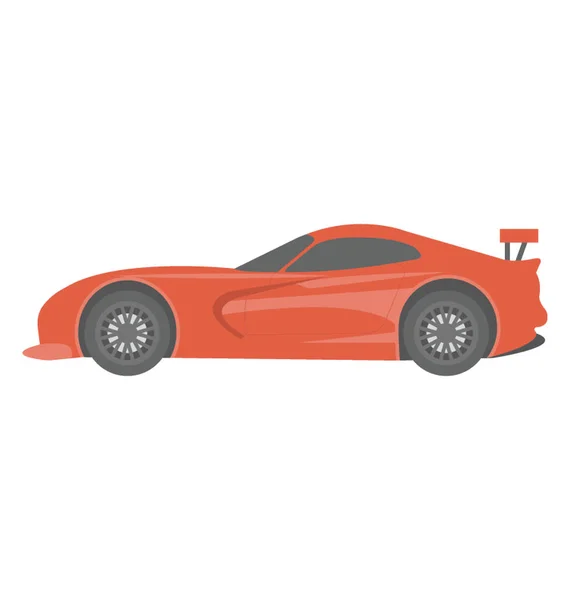 Deporte Coche Plano Icono Color — Vector de stock