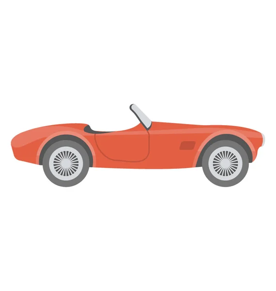 Deporte Coche Plano Icono Color — Vector de stock