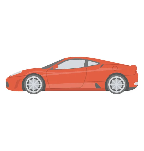 Deporte Coche Plano Icono Color — Vector de stock