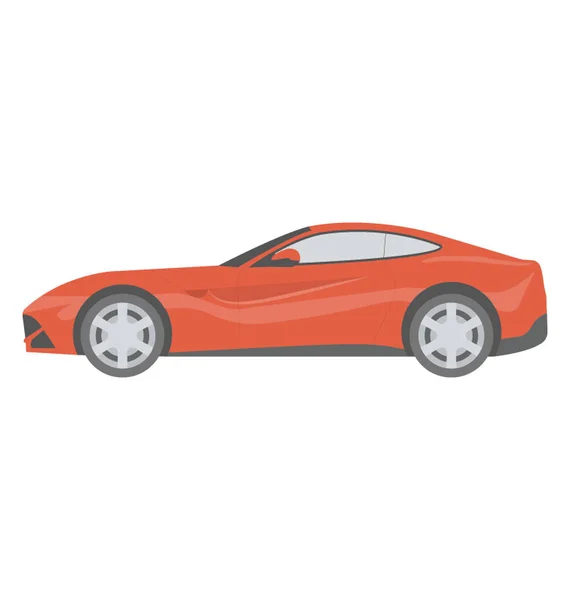 Coche Deportivo Flat Vector Icon — Vector de stock