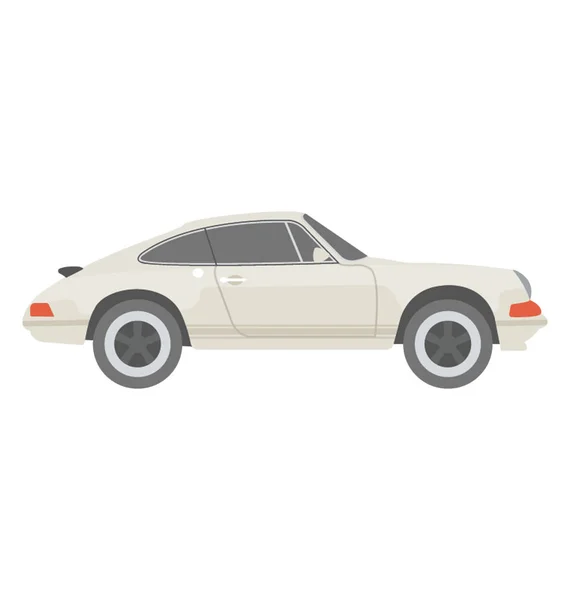 Coche Deportivo Flat Vector Icon — Vector de stock