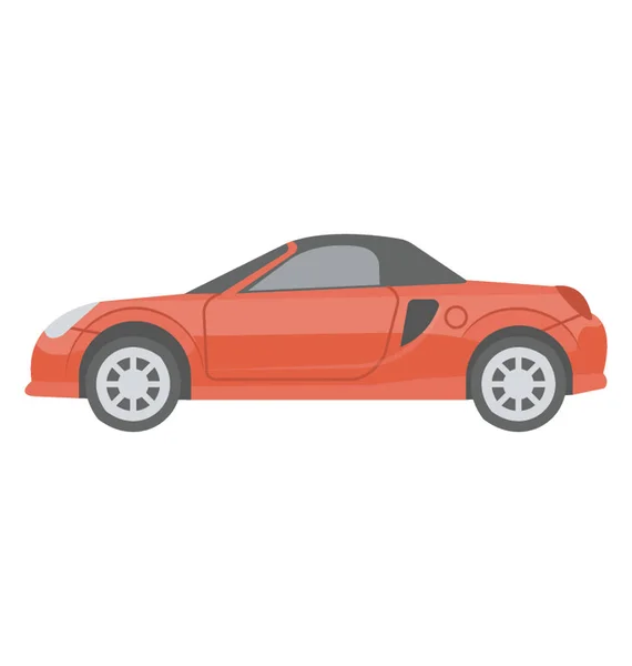 Coche Deportivo Flat Vector Icon — Vector de stock