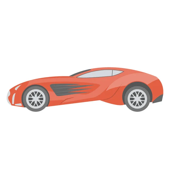 Sportovní Automobil Flat Vektorové Ikony — Stockový vektor