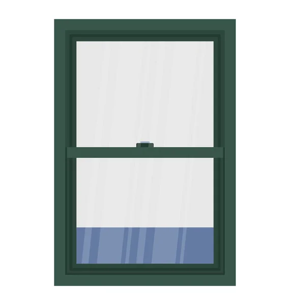 Modernes Wohninterieur Mit Glasfenster — Stockvektor