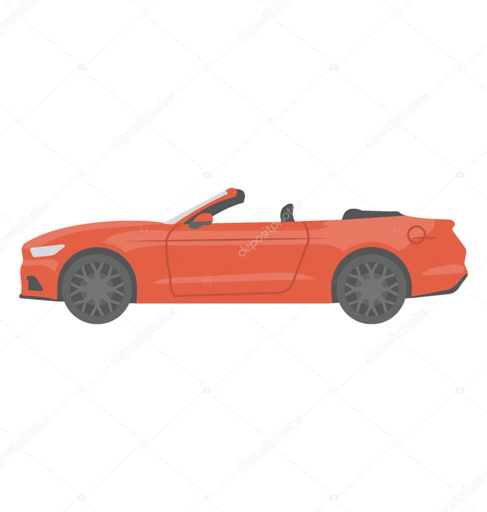 Sport car flat colored icon