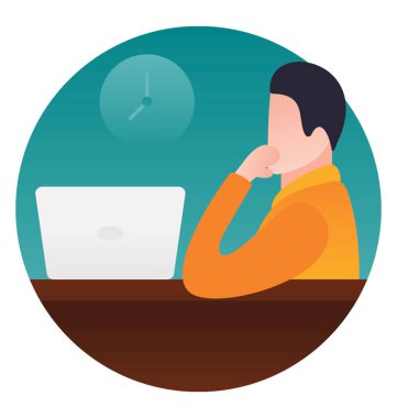 Bilgisayarla, Erkek ayakta çalışma alanı 