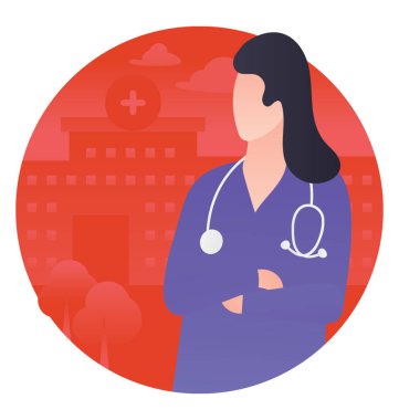 Stetoskop tıbbi kişi tasvir sahip erkek 