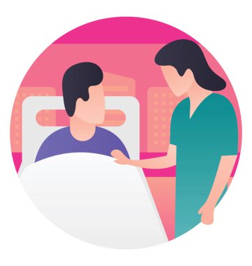 Bayan doktor hastane odasında denetliyor hasta kurtarmak 