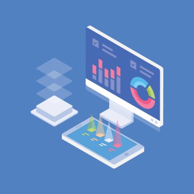 Daire grafiği iş analizi ile web penceresi 