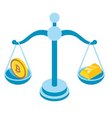Bir ölçek doları vs bitcoins karşılaştırma ve işaret bitcoin vs dolar simgesi anısına eşitlik gösteren adalet  