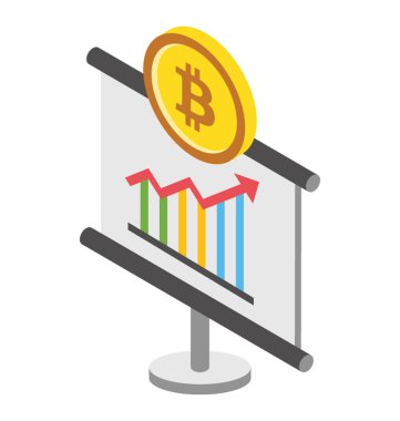 Bitcoin Pazar temsil eden bir bitcoin grafik 