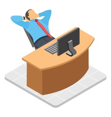 genç işadamı işadamı rahatlatıcı onun işyerinde germe