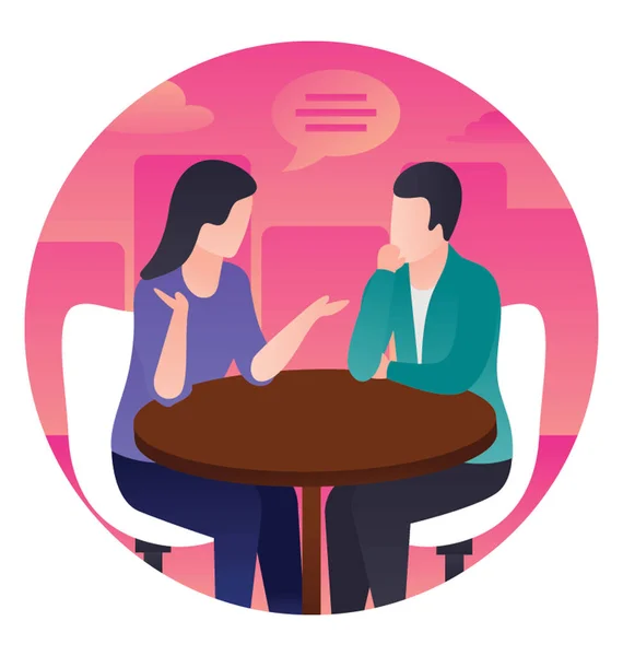 Employees Talking Each Other Professional Discussion — Stock Vector