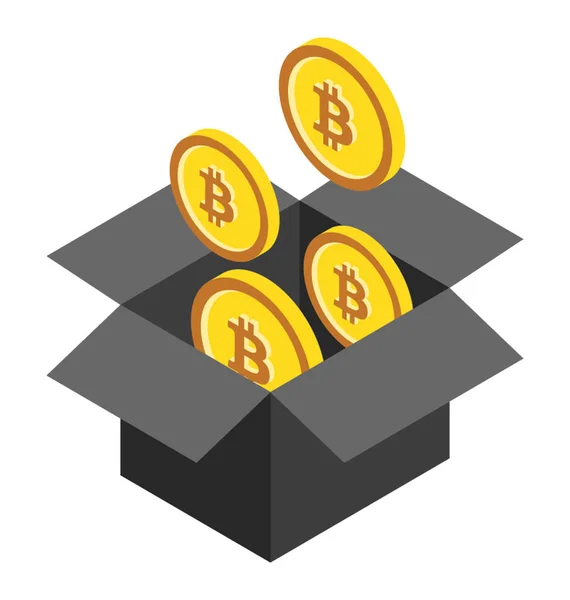 Ico Αρχικό Κέρμα Που Προσφέρει Για Bitcoin — Διανυσματικό Αρχείο