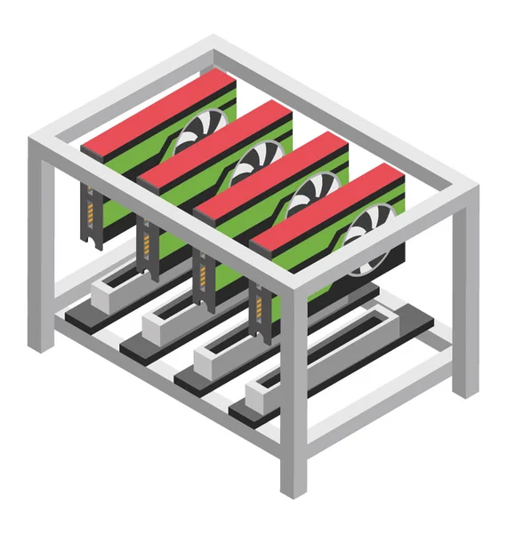 Une Plate Forme Minière Aussi Appelé Matériel Minier — Image vectorielle