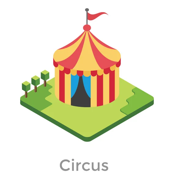 Themapark Carnaval Circustent — Stockvector