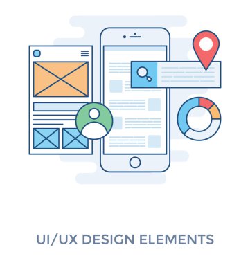 Sosyal medya, tasarım öğeleri farklı semboller 