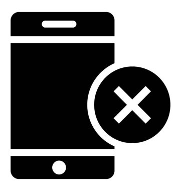 Mobil hiçbir kavram gösterilen smartphone ile çapraz 